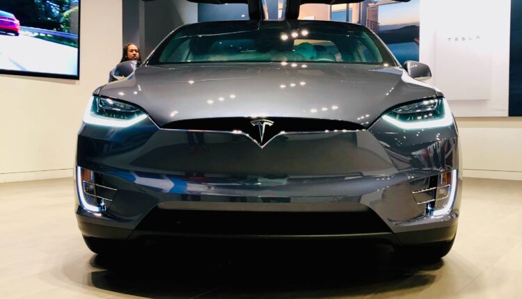 tesla model x door open