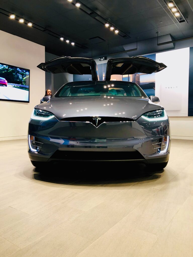 Tesla model X doors open TeslaIcon